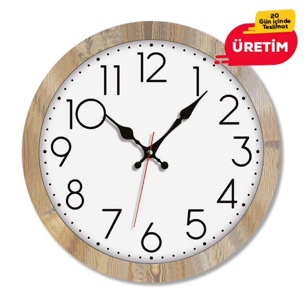 - AHŞAP DUVAR SAATİ ST351432 - AHŞAP DUVAR SAATİ ST351432