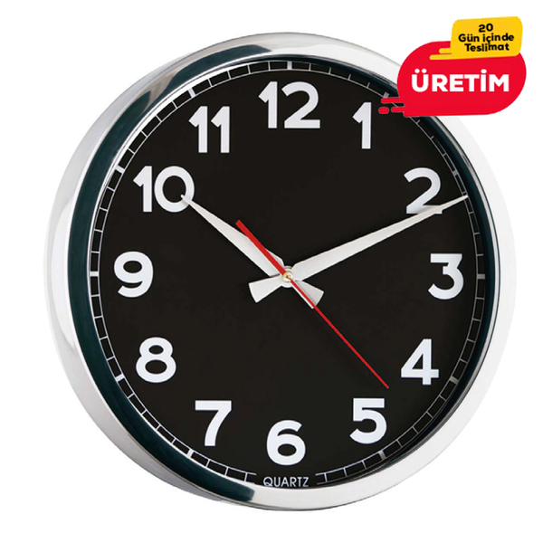 METAL DUVAR SAATİ SİYAH (40 CM) ST353601 SY METAL DUVAR SAATİ SİYAH (40 CM) ST353601 SY