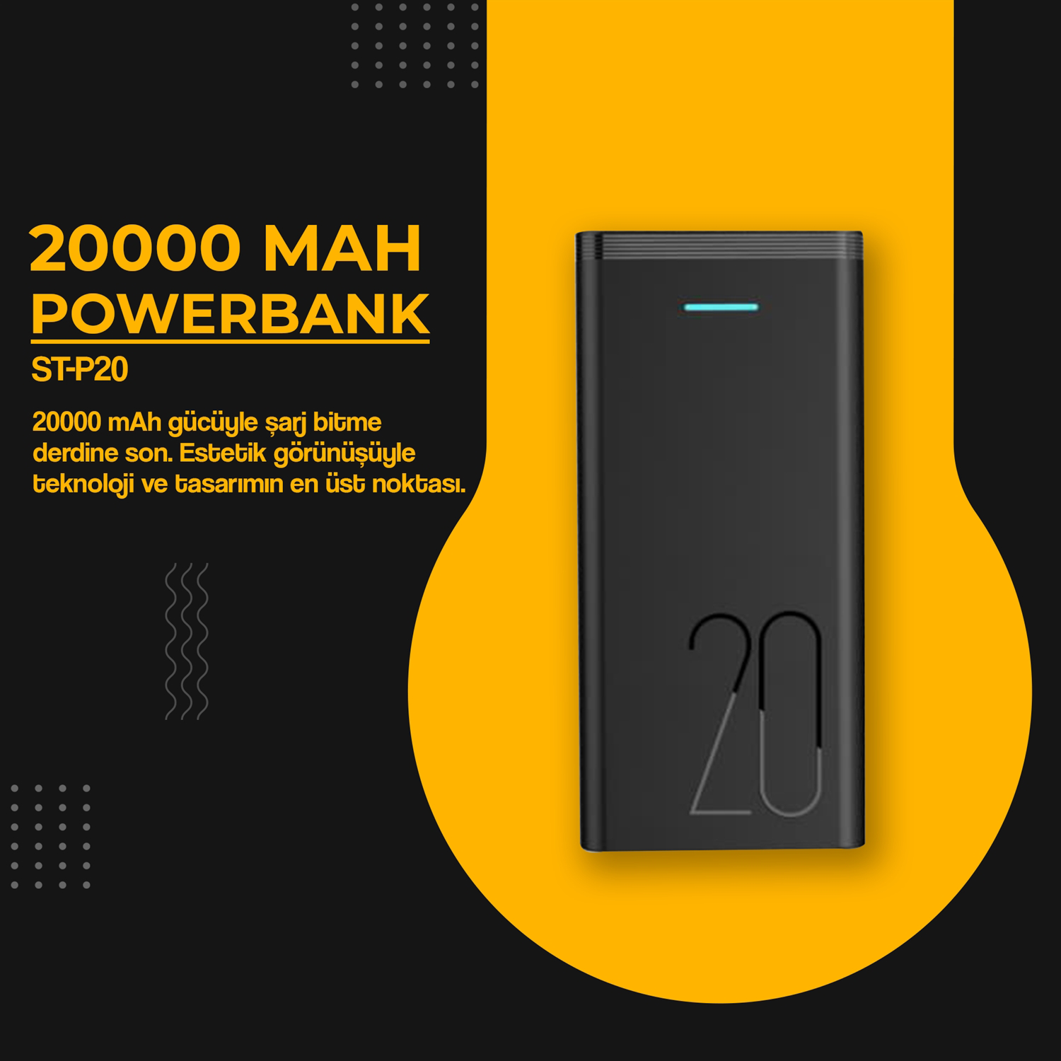 St-P20 20000 Mah Powerbank St-P20 20000 Mah Powerbank